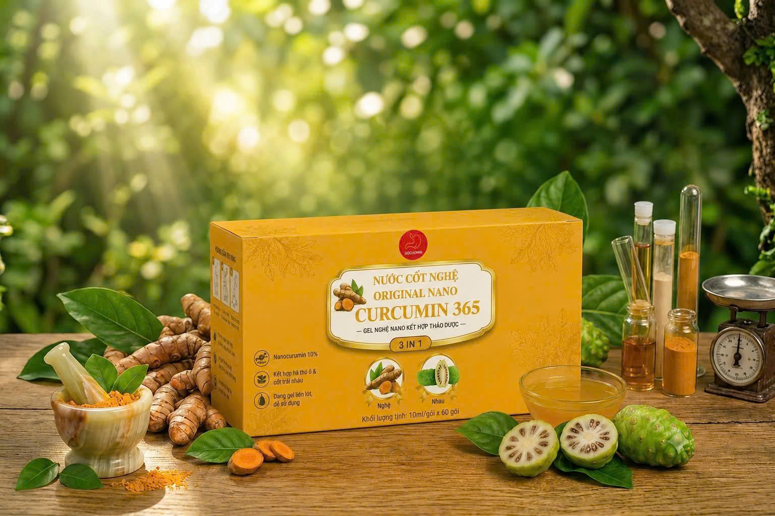 Nước Cốt Nghệ Original Nano Curcumin 365 (Hộp 60 gói)